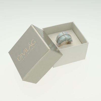 Fehér arany gyűrű 53-as méret (B10554_3I)